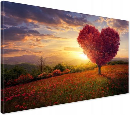 Printedwall Obraz na płótnie drzewo serce Nowoczesny na ścianę 100x70 