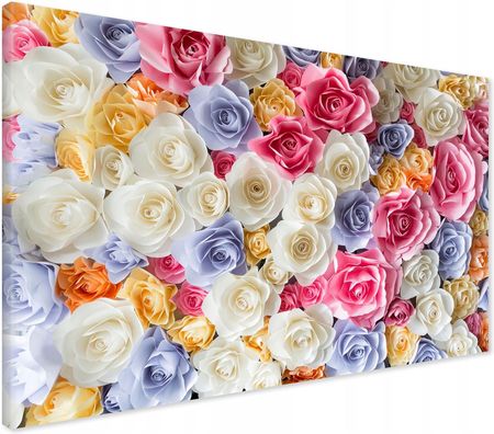 Printedwall Obraz na płótnie kwiaty róże róża Nowoczesny na ścianę 70x50 