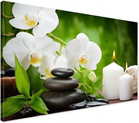 Printedwall Obraz na płótnie Spa masaż kwiaty Nowoczesny na ścianę 70x50 