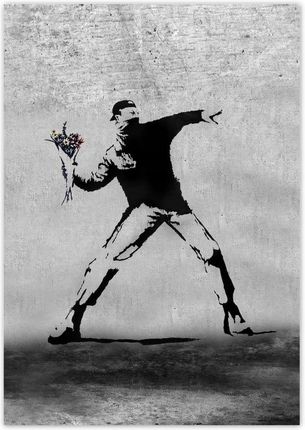 Zesmakiem Plakaty A5 Pion Banksy Miotacz kwiatów (H8123M_PL1A5_PION)