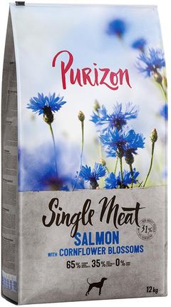 Purizon Single Meat Adult Łosoś Ze Szpinakiem I Kwiatami Chabru 2X12Kg