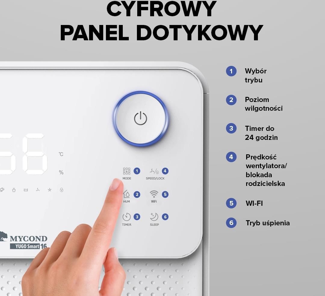 фото Осушитель воздуха Mycond Yugo Smart 16 (MCDHYGS16)