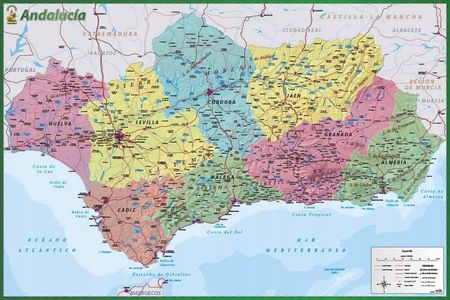 Gf Hiszpania Mapa Andaluzji plakat (GPE5258)