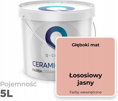 Q-Cover Farba Ceramiczna Łososiowa Jasna Jasny Łosoś Głęboki Mat 5L - zdjęcie 3
