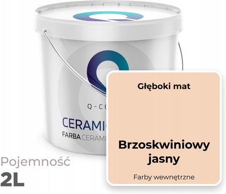Q-Cover Farba Ceramiczna Brzoskwiniowy Jasny Jasna Brzoskwinia Głęboki Mat 2L - zdjęcie 2