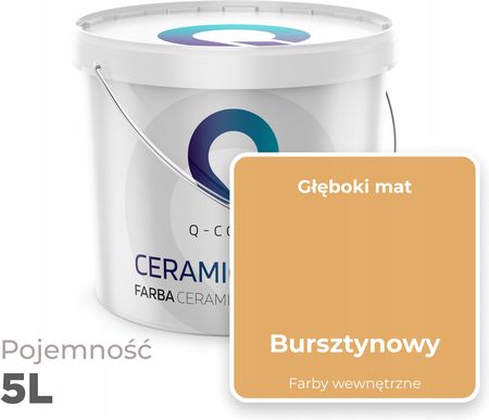 Q-Cover Farba Ceramiczna Bursztynowy Bursztynowa Bursztyn Głęboki Mat 5L - zdjęcie 2