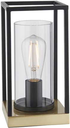 Light& Loftowa Lampa Stołowa L&-193035 Klatka Cube Czarna Mosiądz (L193035)