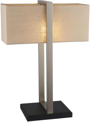 Light& Modernistyczna Lampa Stołowa L&-193060 Rama Płócienna Nikiel (L193060)