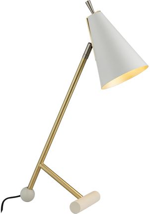 Light& Designerska Lampa Stołowa L&-193066 Regulowana Biała Mosiądz (L193066)