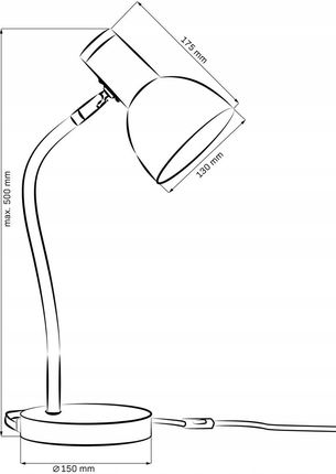 Polux Lampa Biurkowa Mimi Żółta E27 (325181) - zdjęcie 2