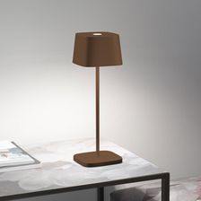 Zdjęcie Zafferano Lampa Bezprzewodowa Ofelia Pro 29 Cm Brązowa Z Regulacją Temperatury Barwowej Światła (Ld1870R3) - Nowy Dwór Mazowiecki