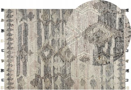 Beliani Dywan kilim ręcznie robiony 200 x 300 cm szary