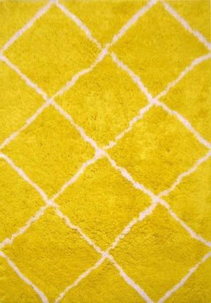 Żółty Pluszowy Dywan Velvet Puchaty 120x170