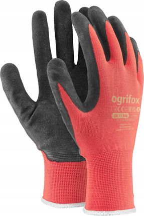 Ogrifox Rękawice Robocze Lateksowe Czerwono-Czarne 10-Xl Ox-Lateks_Cb10 100szt.