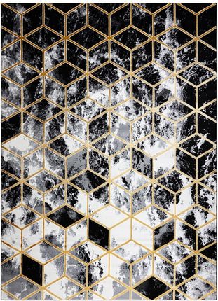 Hakano Mosse Hexagon Chodnik (80x200) Czarny