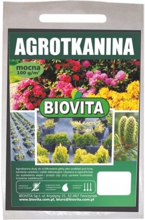 Biovita Agrotkanina Czarna Mocna 0,8x10m 100g /m² Ściółkująca Na Chwasty