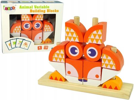 Leantoys Drewniana Zabawka Edukacyjna Dla Dzieci Niemowląt Kreatywne Klocki
