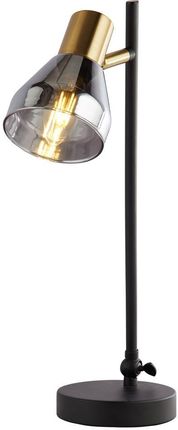 Searchlight Eu23802-1Sm Westminster Lampa Stołowa - Czarny Satyna Brass Smoked Szkło (SRCEU238021SM)