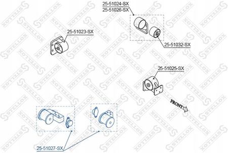 Stellox Poduszka Silnika Mocowanie Hyundai Accent 1 5 6 2551027Sx