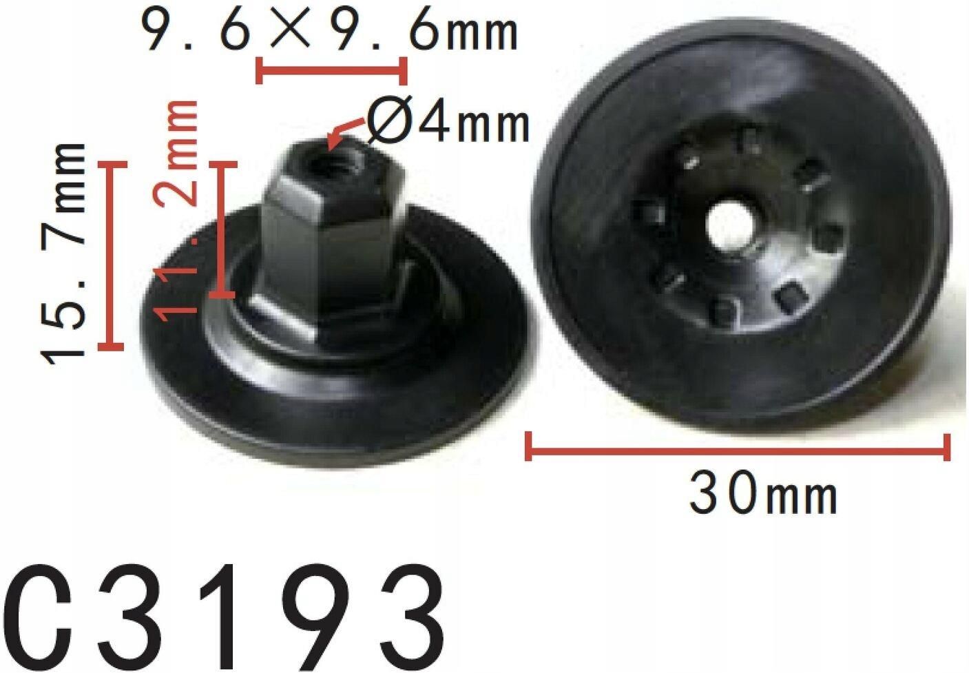 Lot De 10 Clips De Fixation Pour Panneaux Latéraux / Placage - Réf. Romix C10156 (OEM)