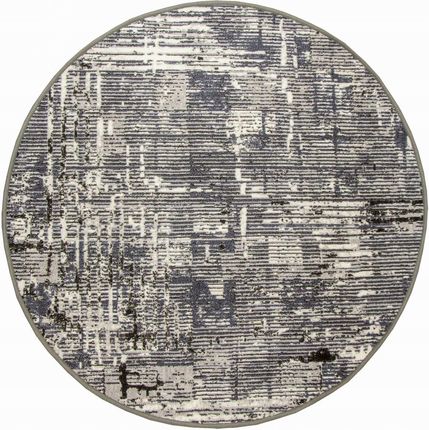 Akcila Śr. 67 Cm Okrągły Podgumowany Szary Kremowy Dywan Do Salonu