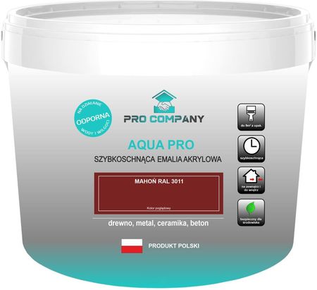 Pro Company Aqua Pro Emalia Szybkoschnąca 5L Mahoń