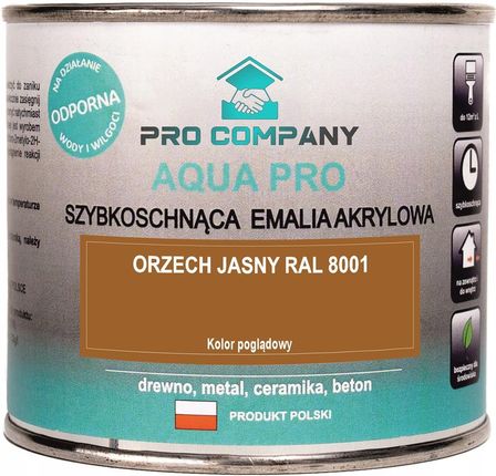 Pro Company Aqua Pro Emalia Szybkoschnąca 0,2L Orzech Jasny