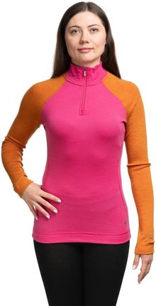 Smartwool Koszulka Classic Thermal Merino Base Layer 1/4 Zip Women-Power Pink
