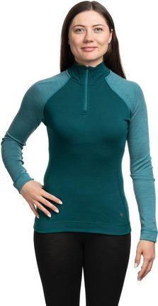 Smartwool Koszulka Classic Thermal Merino Base Layer 1/4 Zip Women-Emerald Green