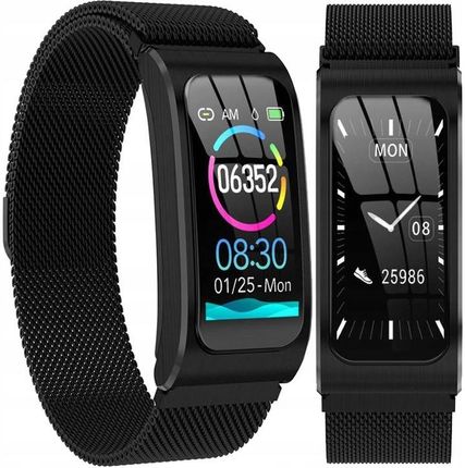 Smartwatch Damski Zegarek Czarny AK12 Xiaomi Huawei