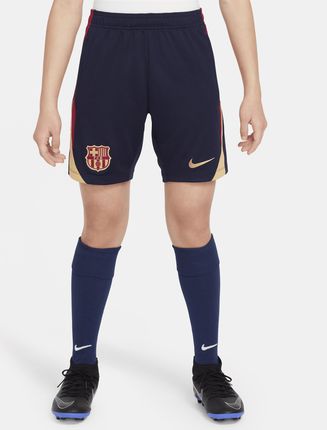 Spodenki Piłkarskie Dla Dużych Dzieci Fc Barcelona Strike Nike Dri-Fit - Niebieski