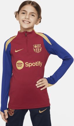 Treningowa Koszulka Piłkarska Dla Dużych Dzieci Fc Barcelona Strike Nike Dri-Fit - Czerwony