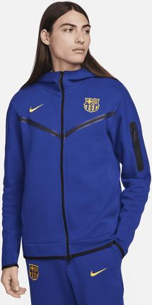 Fleece Windrunner Barca Męska Piłkarska Bluza Z Kapturem I Zamkiem