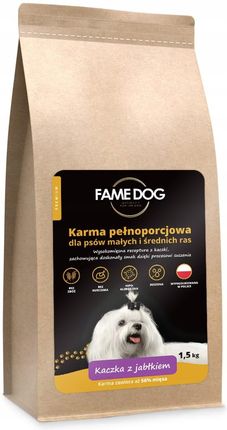 Fame Dog Kaczka Dla Psów Z Alergią Dla Małych I Średnich Ras 1,5Kg
