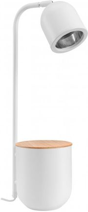 Lampa stołowa BOTANICA WOOD 41100101 oprawa w kolorze bieli z elementami drewna KASPA