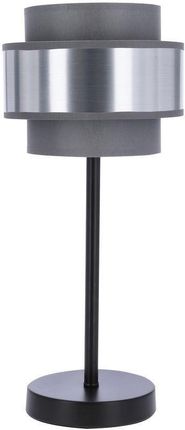 Candellux Hare Lampa Stołowa Czarny 1X60W E27 Abażur Szary+Srebrny (41-18465) (4118465)