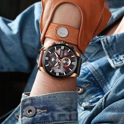 Zegarek Męski Curren Elegancki Chronograf Datownik - zdjęcie 3