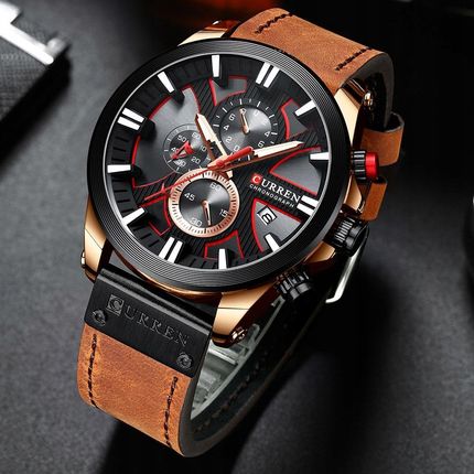Zegarek Męski Curren Elegancki Chronograf Datownik - zdjęcie 4