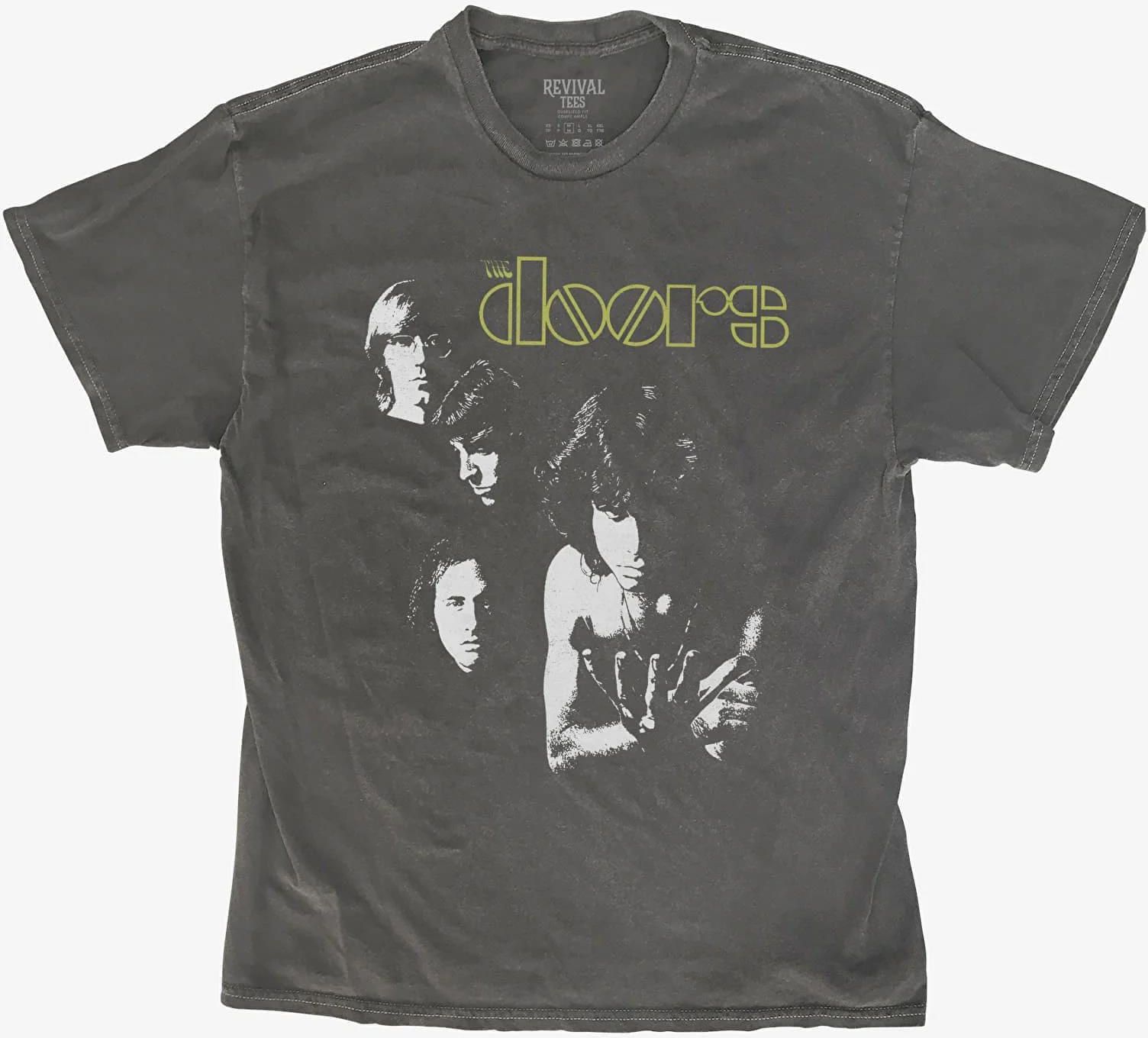 Merch Revival Tee The Doors Band Montage Unisex TShirt Black Ceny