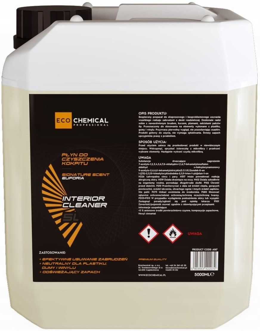 Ecochemical Interior Cleaner Płyn Do Czyszczenia Wnętrza Auta 5Litrów ...