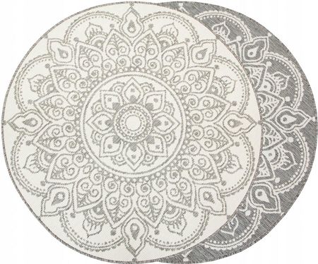 Akcila Śr. 120 Cm Dwustronny Okrągły Dywan Boho Ornament