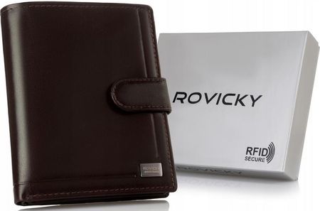 Portfel skórzany Rovicky PC-108L-BAR brązowy