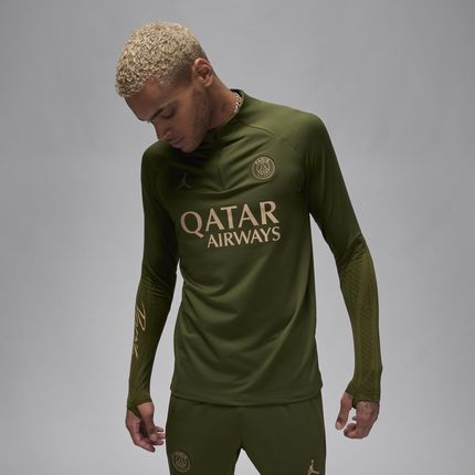 Męska Treningowa Koszulka Piłkarska Jordan Dri-Fit Paris Saint-Germain Strike Wersja Czwarta - Zieleń