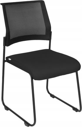 Krzesło Konferencyjne Biurowe Grospol Rede Tapicerowane Czarne