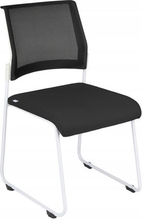 Krzesło Konferencyjne Biurowe Grospol Rede Tapicerowane Czarne