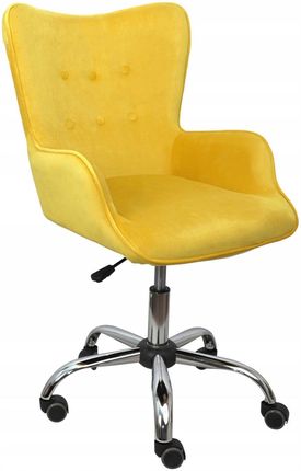 Fotel Krzesło Obrotowe Do Biurka Młodzieżowe Bella Żółta Uszak Gabinetowy