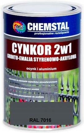 Chemstal Cynkor 2W1 Ocynk Aluminium Ral7016 5L