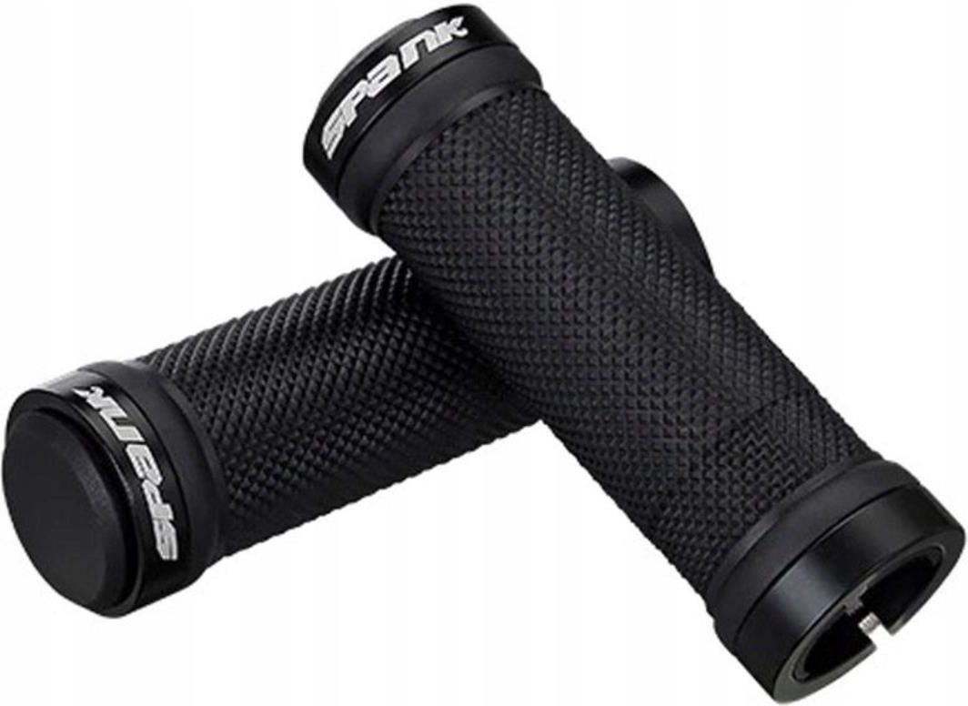 Spank Spoon Lock-On – Manopole Mountain Bike In Gomma Tacky, Morsetti In Lega (Nero, 130mm)