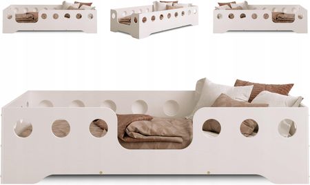 Łóżko Dziecięce Drewniane Tila 4 100X190Cm Białe Eko