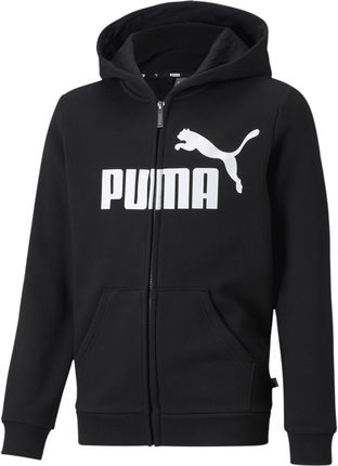 Puma Bluza Dziecięca Z Pełnym Zamkiem Błyskawicznym Essential Czarne